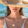 5 Pcs Sea Shell Necklaces,Gold-Edge Ocean Breeze Necklace, Natural Sea