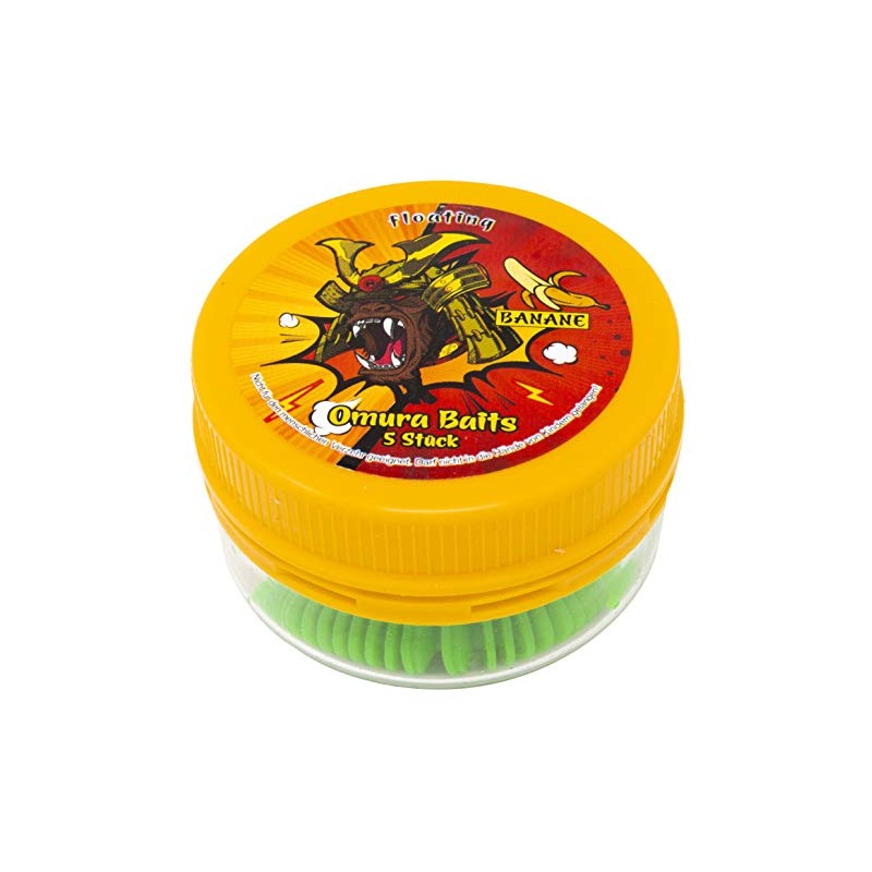 FTM Omura Baits Okto Banana Rubber Grubs Length 4 cm