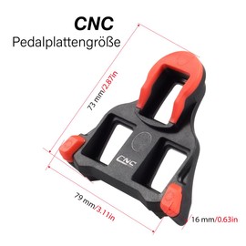 CNCLOL Road bike cleats for Shimano SPD SL (SM-SH10/SM-SH11/SM-SH12), shoe plates SPD sl for Shimano pedal plates, road bike shoes, red