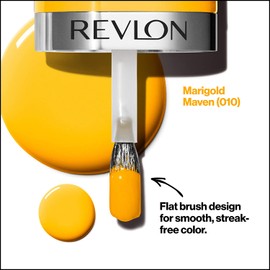 REVLON Ultra HD Snap Nail Colors, Natural Rich Glossy Nail Polish, 100% Vegan Formula, No Base and Top Coat Needed, 010 Marigold Maven, 0.27 Fl Oz