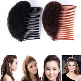 Ericotry 2Pcs (1 Black+1 Brown) Charming Bump It Up Volume Inserts Hair Comb Do Beehive Hair Stick Bun Maker Tool Hair Base Styling Accessories for Women Lady Girls
