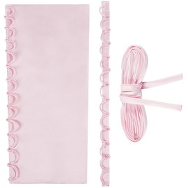 GORGECRAFT 3PCS/Set Wedding Dress Zipper Replacement Adjustable Corset Back Kit Bridal Dress Back Zipper Extender Fabric Lace-up Loops Ties Fit Satin Corset Back Kit for Formal Prom Gown, Pink