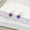925 Sterling Silver Amethyst Leverback Earrings Dangle Drop Jewelry Gifts
