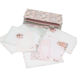 Depesche TOPModel Summer Feeling 13617 Writing Paper Set in Folder with Model Motif and Flowers with Letter Sheets and Envelopes