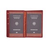 Josephine Osthoff Men's Leather ID Holder, Passport Case, Portrait Format,