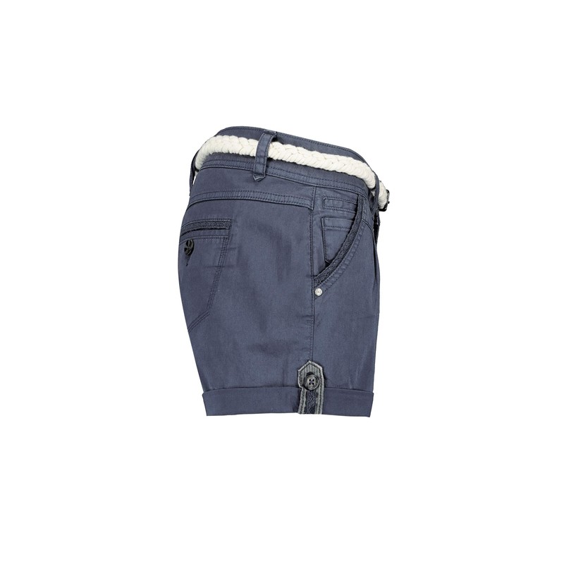Eight2Nine Women's Chino Shorts with Braided Belt, blue