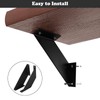 Shelf Bracket, Black, Metal Shelf Brackets, Pack of 2, 15