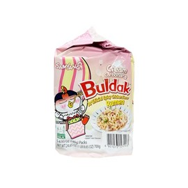Samyang Buldak Hot Chicken Spicy Ramen Korea Instant Packaged Noodles,4.93 oz,Cream Carbonara,5 Pack
