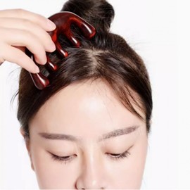 Wooden Acupressure Gua Sha for Scalp, Hair & Body Massage Hair Gua Sha 2ea