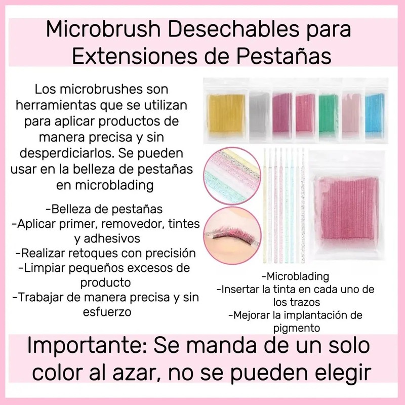 50 Parches De Hidrogel 50 Cepillos Glitter 100 Microbrush
