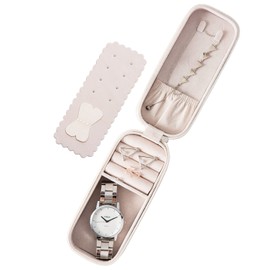 SANQIANWAN PU-Leder Klein Schmuckkästchen Schmuckkästchen Damen Schmuckkoffer Reise Schmuckaufbewahrung Schmuckbox Damen Schmuckschatulle für Ringe,Ohrringe,Halskette,Armbanduhr