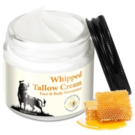 HUYEHF-Sebo de res para la piel, sebo de res 100% orgánico, bálsamo de sebo de res y miel para la piel, sebo facial, humectante facial y corporal de nutrición profunda, sebo de res f