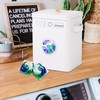 Skywin Metal Laundry Pod Container with Lift-Up Lid Wooden Handle