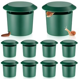 Qualirey 10 Pcs Beer Slug Snail Traps 3.86 x 4.41 Inch Plastic Snail Trapper Reusable Snails Catcher Slug House for Garden Farm