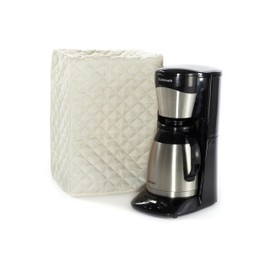 Covermates Keepsakes – Coffee Maker Cover – Dust Protection - Stain Resistant - Washable – Appliance Cover, Cream