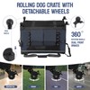 PEGIC 30IN Soft Collapsible Dog Crate w Detachable Wheels, Rolling