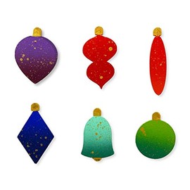 Roeda Brighten Your Life 14060m Vintage Christmas Bulb Ornament Magnets Set of 6 Assorted Made in USA