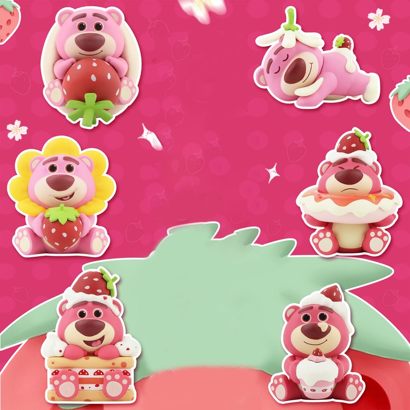 6pcs Cute Car Ornament Strawberry Bear Shape Multi Purpose Car