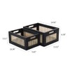 HODAKJUE Wood Baskets, Rattan Storage Baskets for Organizing, Black, Set