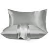 Moonlight Bedding Satin Silver Pillow Cases 2 Pack - Pillowcase