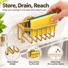 Gold Sink Sponge Holder for Kitchen Organization – Suction Cup