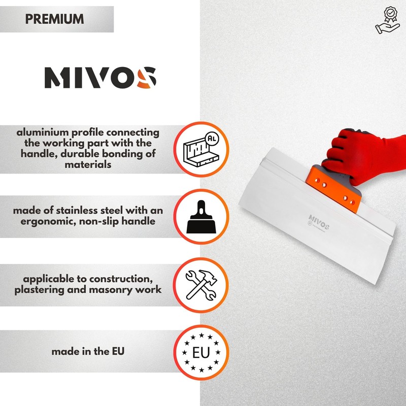 Mivos Professional Surface Spatula Wide Spatula Made of Rustproof Stainless