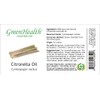 GreenHealth - Citronella Oil -100% Pure Therapeutic Grade Essential Oil-