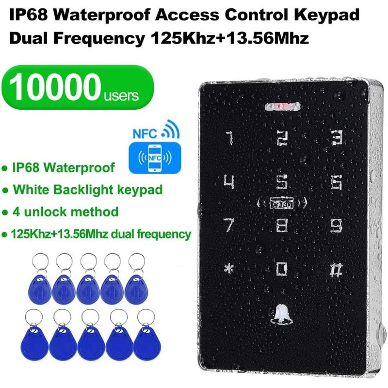 FTes RFKits IP68 Weatherproof NFC Dual Frequency Access Control System
