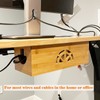 Cable Management Box,Bamboo Cable Management Box,Cord Management Box for Desk,