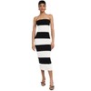 endless rose Stripe Tube Mini Dress, Black/White, M