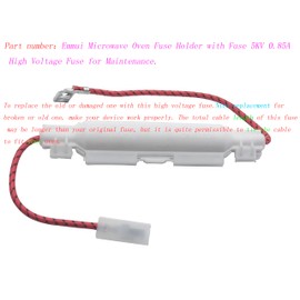 Emmui Microwave Oven Fuse Holder with Fuse 5KV 0.85A High Voltage Fuse for Maintenance of Microwave ovens of Major Brands Repair Parts