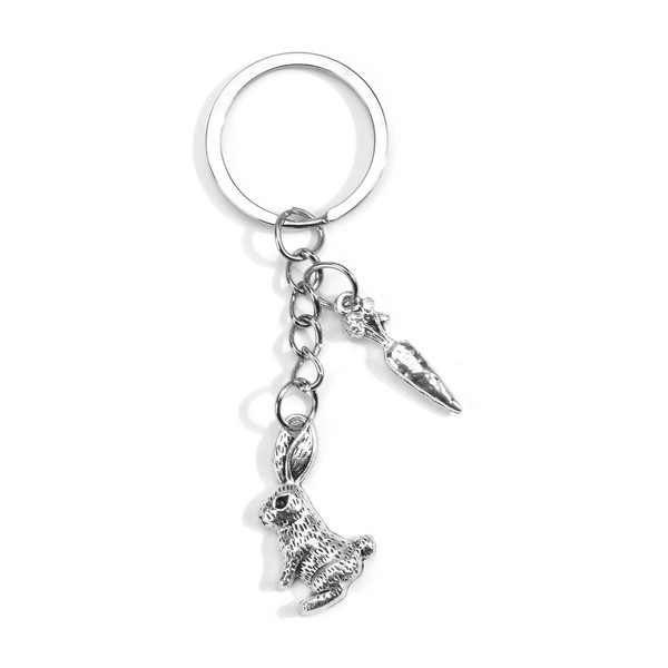 Cute Rabbit Keyring Thank You Keyring Suitable as Birthday Gift
