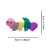 Novelty Beetles Claw Clip,Funny Acetate Claw Clip for Women,Rainbow Caterpillar