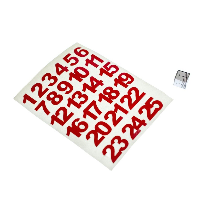 Numbers Miniblings Sticker Red 24 25 Advent Calendar 1-25 X-Mas