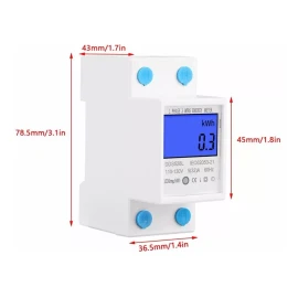 Generic Medidor De Energía Monofásico De Carril Din 5-32a Ac110-130v