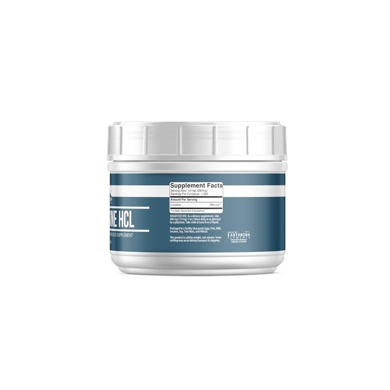 Earthborn Elements Lysine HCL Powder (1.5 lb), Always Pure, No