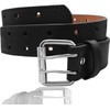 EURO Women's Thick Wide Leather Belt - BN9041 - Black