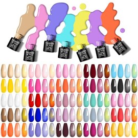 Kit de esmalte de uñas con luz UV, kit de iniciación de esmalte de gel de 25 colores