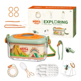 KOALA DIARY Bug Catcher for Kids Explorer Bug Catching Kit,Magnifying Glass, Tweezers, Whistle & Compass, Learning Guide, Insect Habitat, Outdoor Toys(3 Year +) (Kids Bug Catcher Set)
