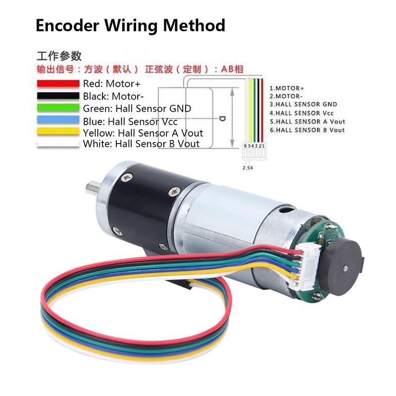 12V 330RPM Metal DC Geared Motor Speed Reduction Motor with