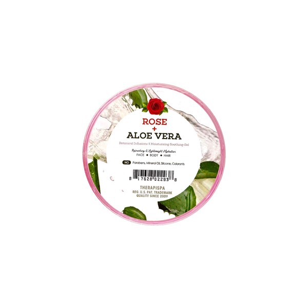 Kina Cosmetics Rose + Aloe Vera Moisturizing Soothing Gel 10.1 fl oz / 300 mL (Refreshing, Cooling, Ultra-Hydrating)
