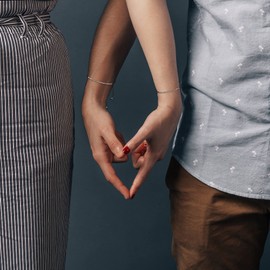 JoycuFF Love Morse Code Bracelets for Boyfriend Best Friend Daughter Mom Husband Sister Couple Matching Unique 2 Pcs Adjustable Jewelry for Birthday Christmas