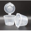 GSL 100ml 4oz Food Storage Grade Hinged Lid Plastic Containers,