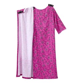 Silverts Adaptive Clothing Women, Hospital Gowns for Women, Hospital Gown, Post Surgery Clothing for Women, Sleep Gown, Night Gowns for Elderly Women, Patient Gown - Rose Lace XL
