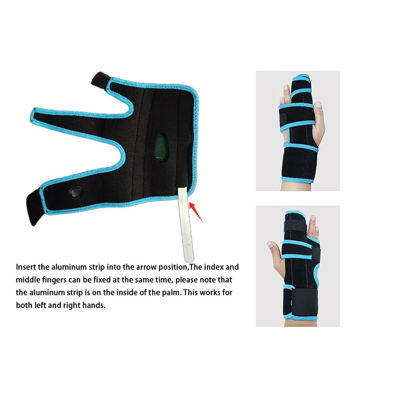 NICEYST Finger Splint Adjustable Two Finger Stabilizer Straightener Immobilizer Hand