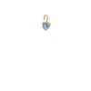Unbranded 14K Yellow Gold March Simulated Birthstone Heart Charm
