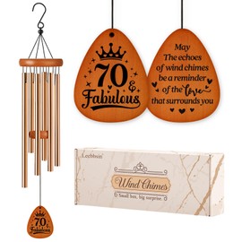 Leebbsin Birthday Gifts for Women, 70th Birthday Gifts Wind Chimes, Happy 70 Years Old Gift for Women Friendship, Best Friends, Coworker, Sister, Mom, Wife, Female, Best Gift Ideas
