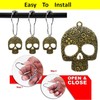 ZILucky Set of 12 Sugar Skull Shower Curtain Hooks Decorative