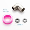 OFFO Shower Head Elbow Adapter, Brushed Nickel All Metal Handheld