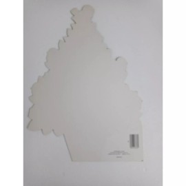 Ambassador Cards Vintage Die Cut Christmas Tree Decoration Cardboard 12"x 8.75"